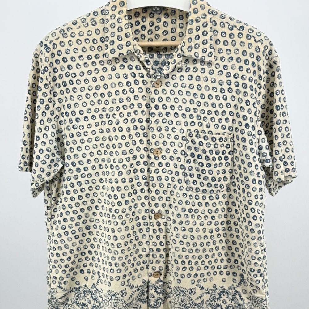 45rpm Discharge Indigo Print Shirt